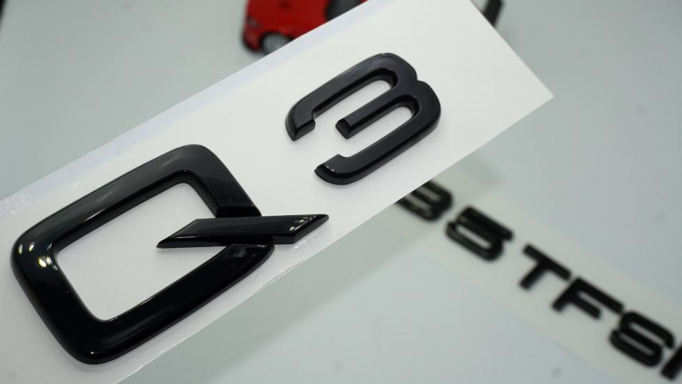 Audi Q3 35 TFSi Parlak Siyah ABS 3M 3D Bagaj Yazı Logo Orjinal Ürün