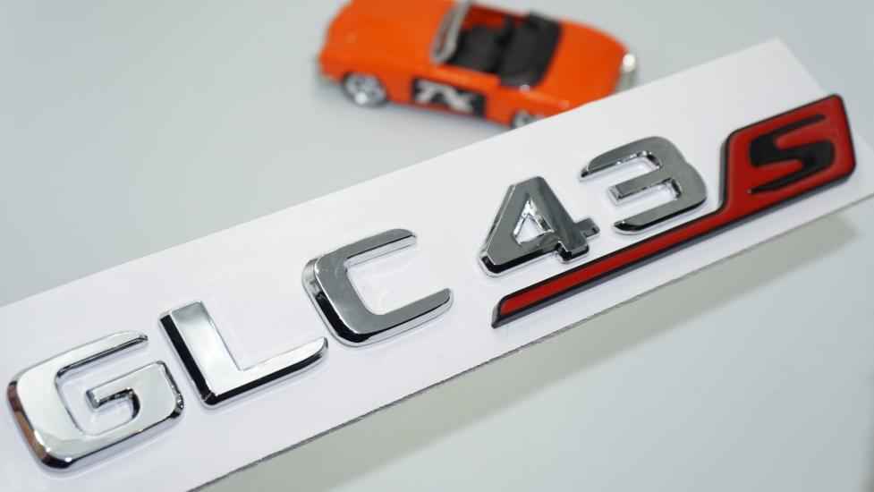 DK Tuning GLC 43S Bagaj Krom Kırmızı ABS Yazı Logo Benz İle Uyumlu