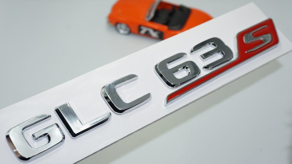 DK Tuning GLC 63S Bagaj Krom Kırmızı ABS Yazı Logo Benz İle Uyumlu