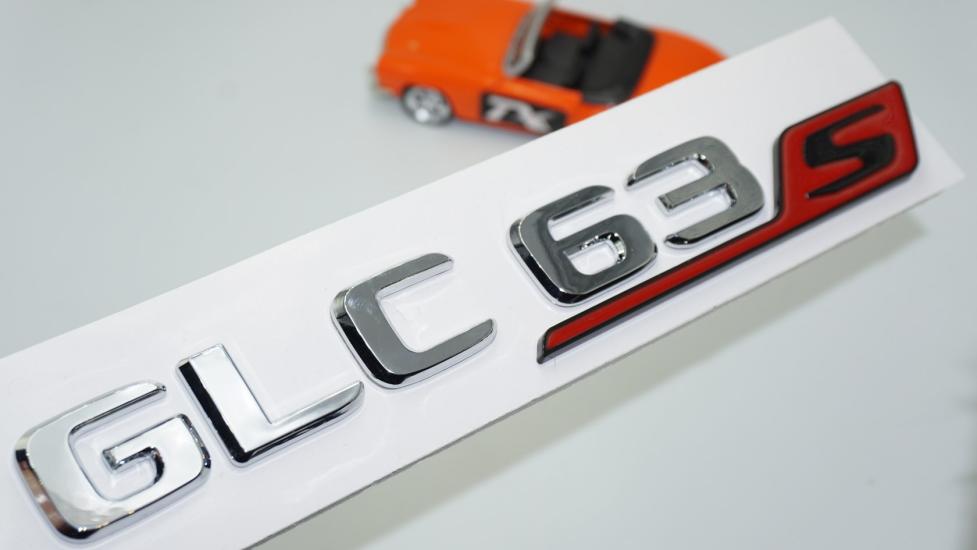 DK Tuning GLC 63S Bagaj Kırmızı Krom ABS Yazı Logo Benz İle Uyumlu