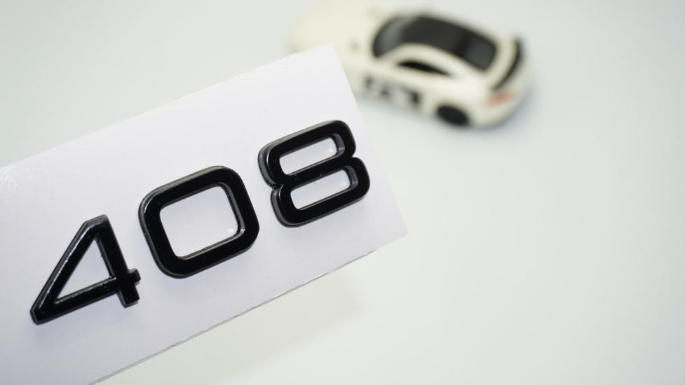 DK Tuning Peugeot 408 Bagaj 2022+ Parlak Siyah ABS Logo Amblem