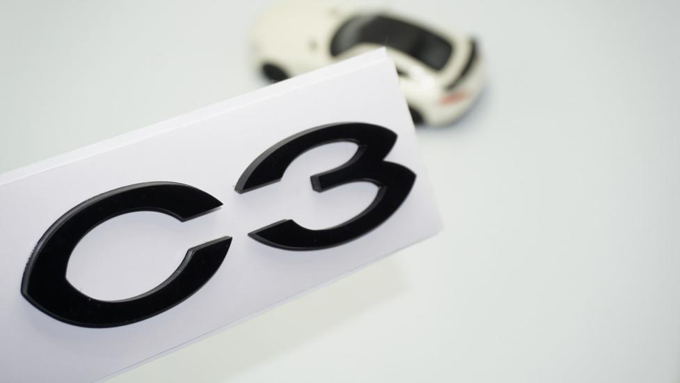 DK Tuning Citroen C3 Picasso 2005-2010 Bagaj Siyah Yazı Logo Amblem