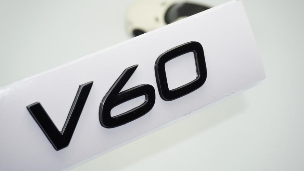 DK Tuning V60 Siyah ABS 3M 3D Bagaj Yazı Logo Volvo İle Uyumlu