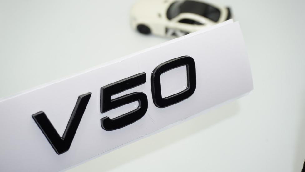 DK Tuning V50 Siyah ABS 3M 3D Bagaj Yazı Logo Volvo İle Uyumlu