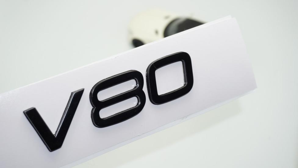 DK Tuning V80 Siyah ABS 3M 3D Bagaj Yazı Logo Volvo İle Uyumlu