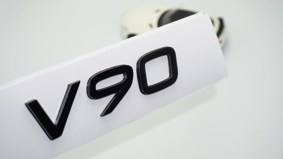 DK Tuning V90 Siyah ABS 3M 3D Bagaj Yazı Logo Volvo İle Uyumlu