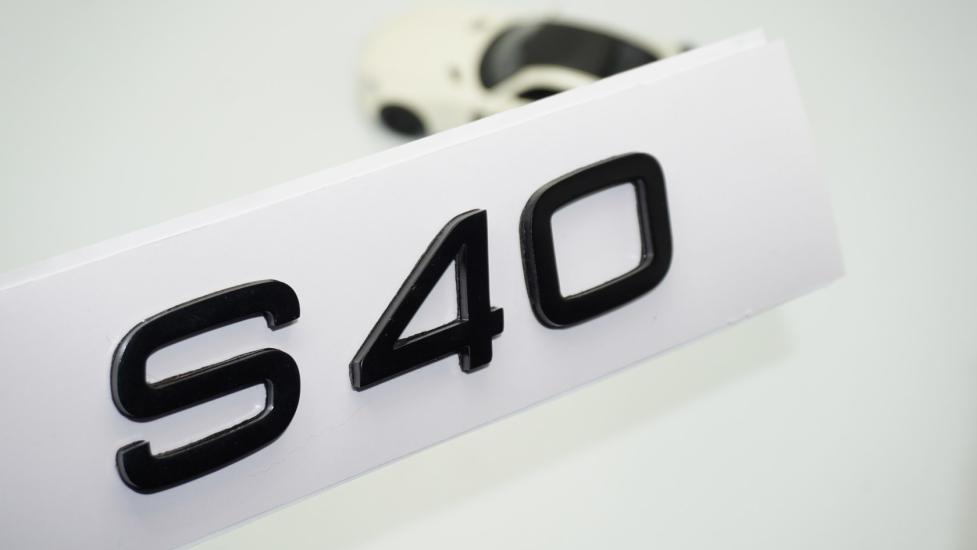 DK Tuning S40 Siyah ABS 3M 3D Bagaj Yazı Logo Volvo İle Uyumlu
