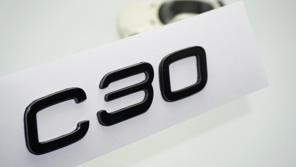 DK Tuning C30 Siyah ABS 3M 3D Bagaj Yazı Logo Volvo İle Uyumlu