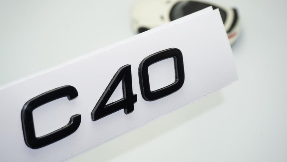 DK Tuning C40 Siyah ABS 3M 3D Bagaj Yazı Logo Volvo İle Uyumlu
