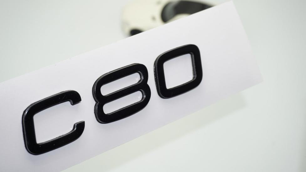 DK Tuning C80 Siyah ABS 3M 3D Bagaj Yazı Logo Volvo İle Uyumlu