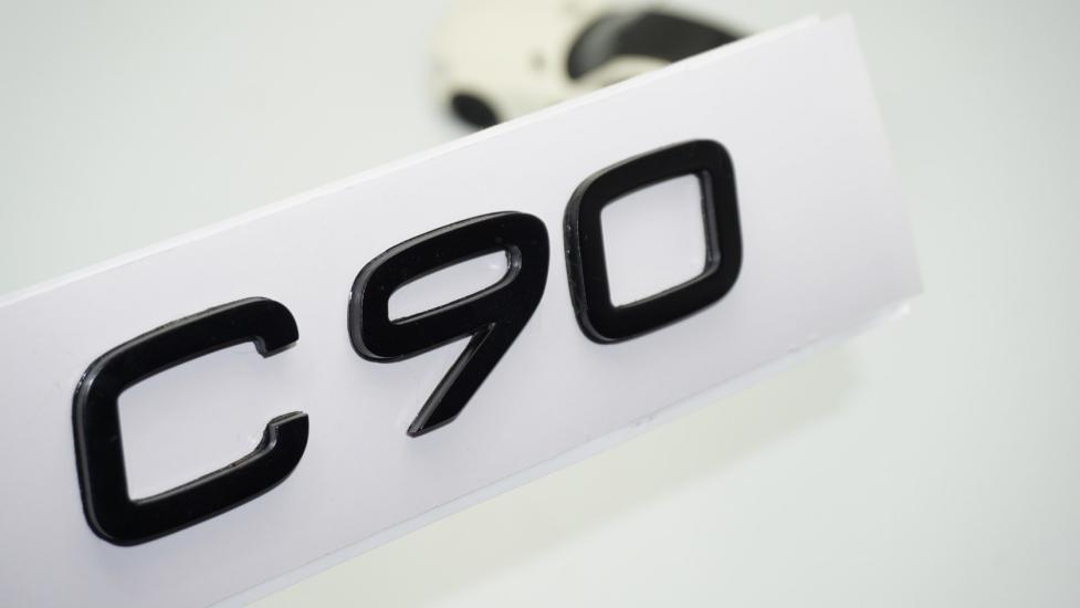 DK Tuning C90 Siyah ABS 3M 3D Bagaj Yazı Logo Volvo İle Uyumlu