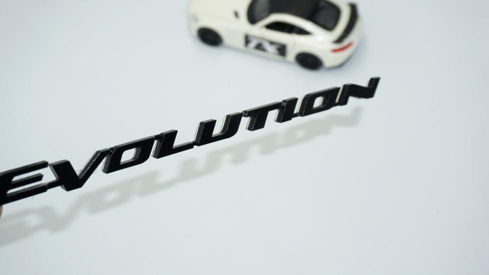 DK Tuning Lancer Evolution Siyah Bagaj Yazı Logo Mitsubishi İle Uyumlu