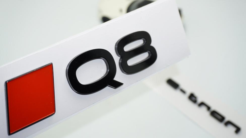 DK Tuning Q8 e-tron Yeni Nesil Bagaj Siyah Yazı Logo Audi İle Uyumlu