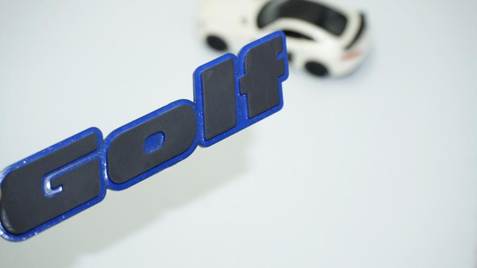 DK Tuning Golf MK2 MK3 Bagaj Mavi Siyah Yazı Volkswagen İle Uyumlu