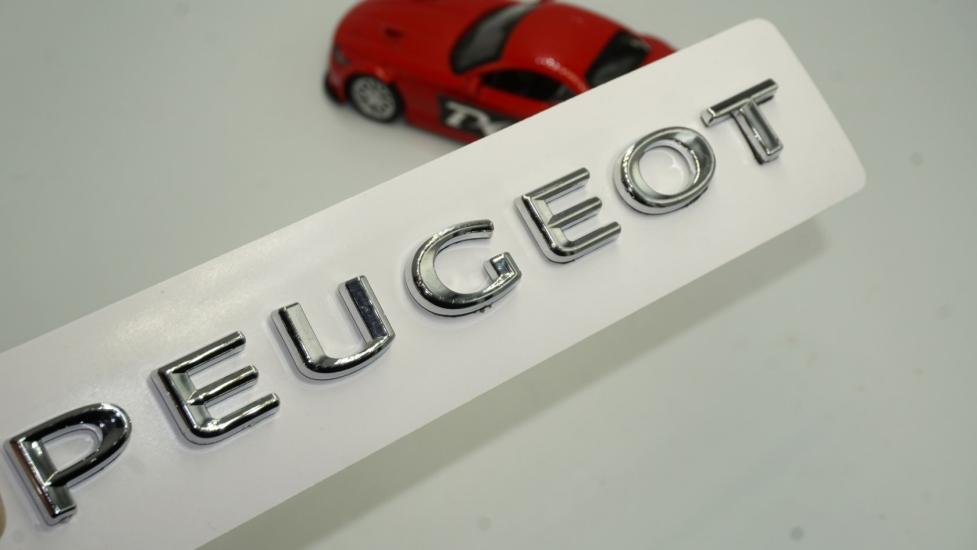 DK Peugeot Bagaj Krom ABS 3M 3D Yazı Logo Amblem 18,5 Cm