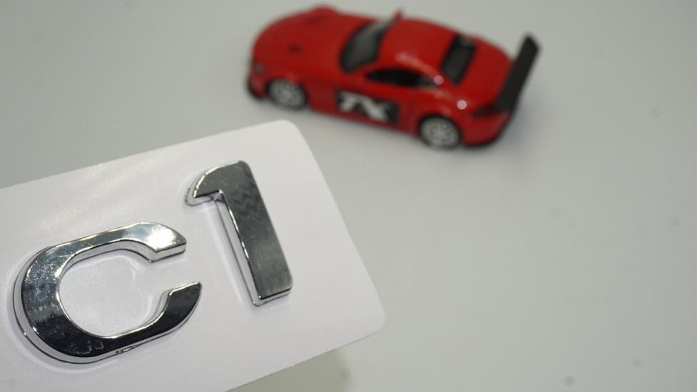 Citroen C1 2012-2014 Bagaj Krom ABS 3M 3D Yazı Logo Amblem