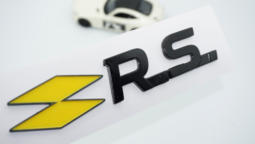 DK Tuning RS Sarı Siyah ABS 3M Bagaj Yazı Logo Renault İle Uyumlu