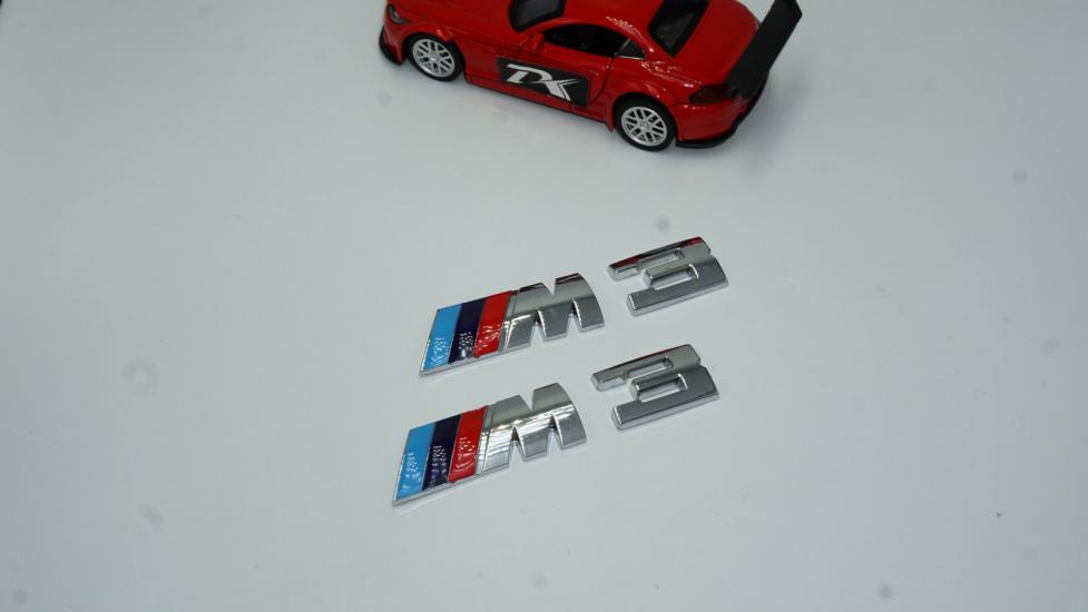 Bmw M3 Çamurluk Yanı 3M 3D Krom Metal Logo Seti 