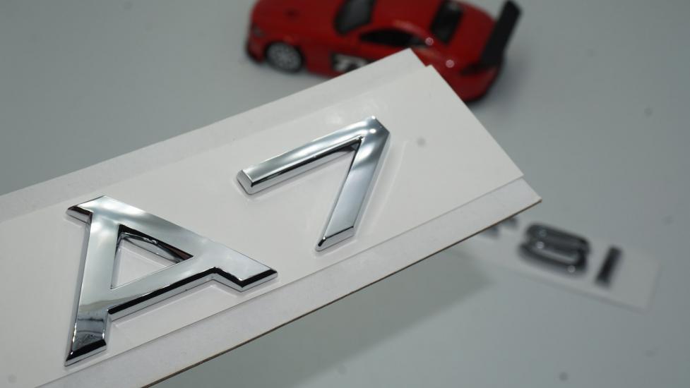 Audi A7 40 TFSi Krom ABS 3M 3D Bagaj Yazı Logo Orjinal Ürün