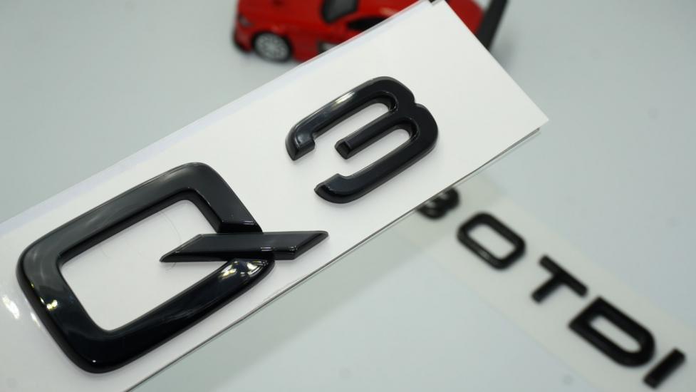 Audi Q3 30 TDi Parlak Siyah ABS 3M 3D Bagaj Yazı Logo Orjinal Ürün