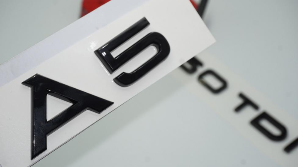 Audi A5 50 TDi Parlak Siyah ABS 3M 3D Bagaj Yazı Logo Orjinal Ürün
