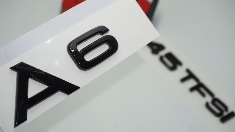 Audi A6 45 TFSi Parlak Siyah ABS 3M 3D Bagaj Yazı Logo Orjinal Ürün