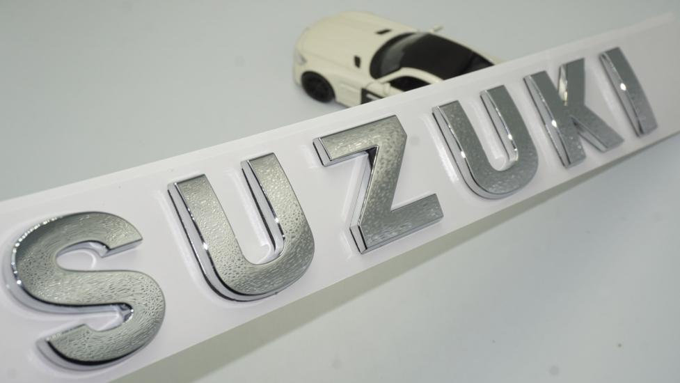 DK Suzuki Bagaj 3M 3D Krom ABS Yazı Logo Amblem 29x4 Cm