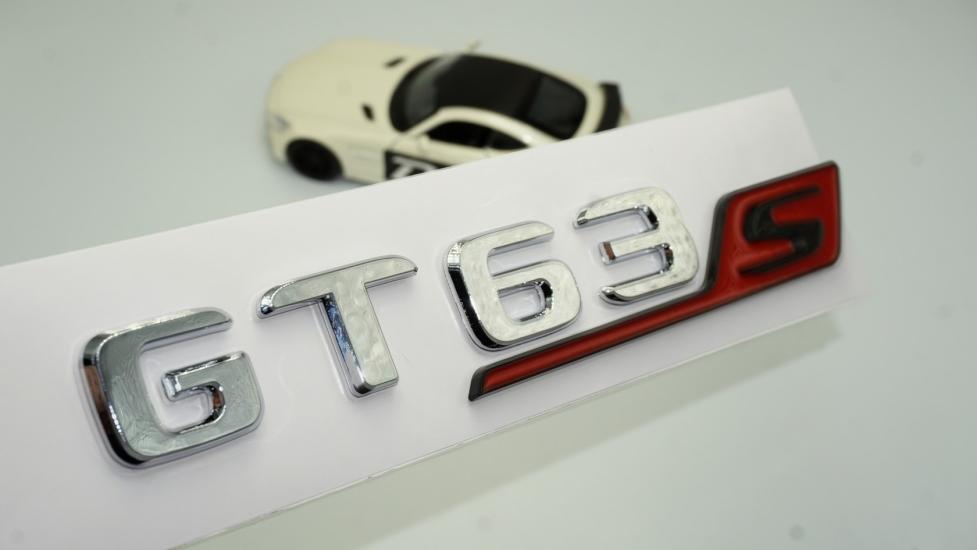 DK Benz GT 63S Bagaj Krom Kırmızı ABS 3M 3D Yazı Logo
