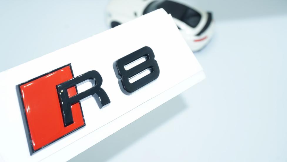 DK Tuning R8 Bagaj Siyah ABS Yazı Logo Amblem Audi İle Uyumlu